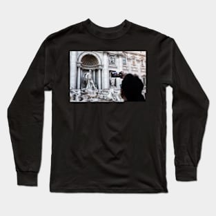 Trvi Fountain in Rome, Roma Long Sleeve T-Shirt